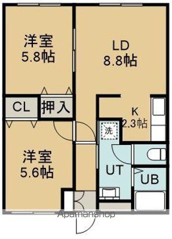 ステアSH(2LDK/3階)の間取り写真