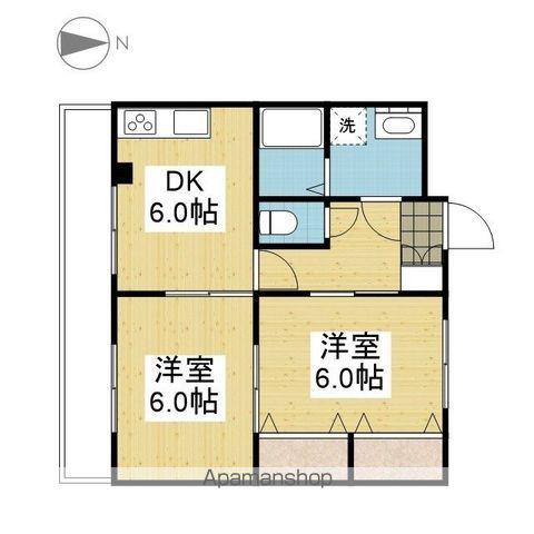 プロヴァンス安城寺2(2DK/3階)の間取り写真