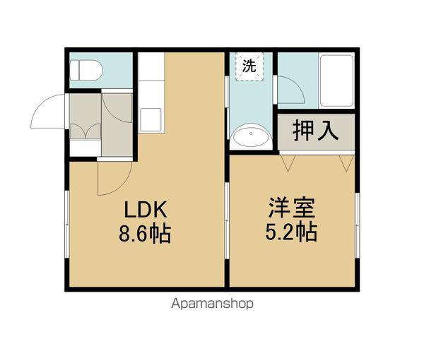 ロジェ住吉(1LDK/1階)の間取り写真