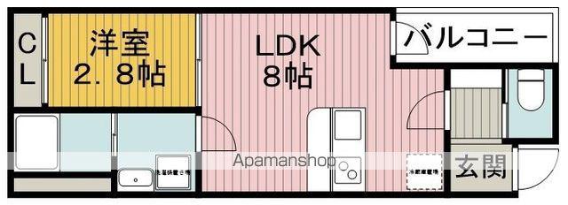 RICO豊中春日(1LDK/3階)の間取り写真