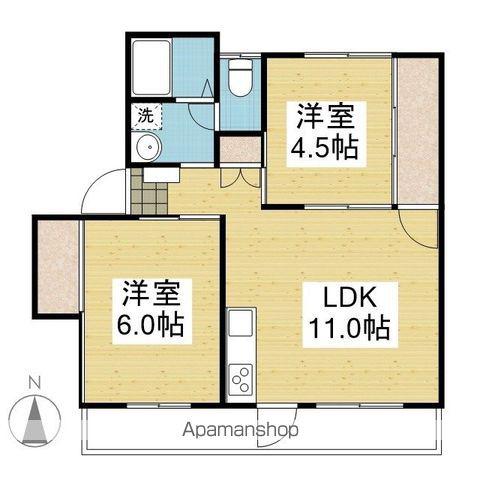 メゾン久米2号棟(2LDK/2階)の間取り写真