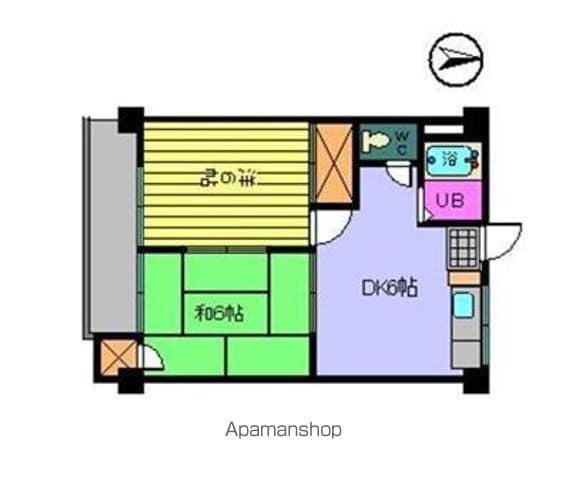 ひかりハイム(2DK/1階)の間取り写真