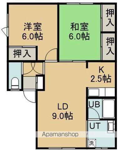 メゾン日果里NO.7(2LDK/2階)の間取り写真