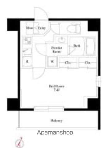 GRANPASEO本郷壱岐坂(1K/6階)の間取り写真