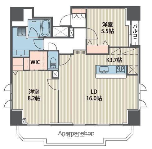 アルモニー仙台駅前イースト(2LDK/10階)の間取り写真