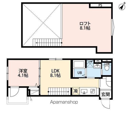 ROBOT HOME 北柏Ⅲ(1K/2階)の間取り写真