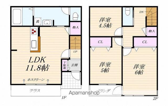 北総鉄道 矢切駅 徒歩13分 2階建 新築(3LDK)の間取り写真
