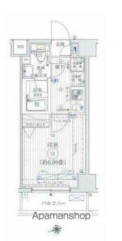 リライア東京イーストレジテンス(1K/5階)の間取り写真