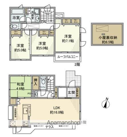 西武鉄道新宿線 下井草駅 徒歩9分 2階建 築13年(4LDK)の間取り写真