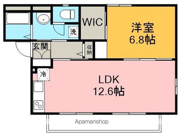 エスポワールⅡ(1LDK/1階)の間取り写真