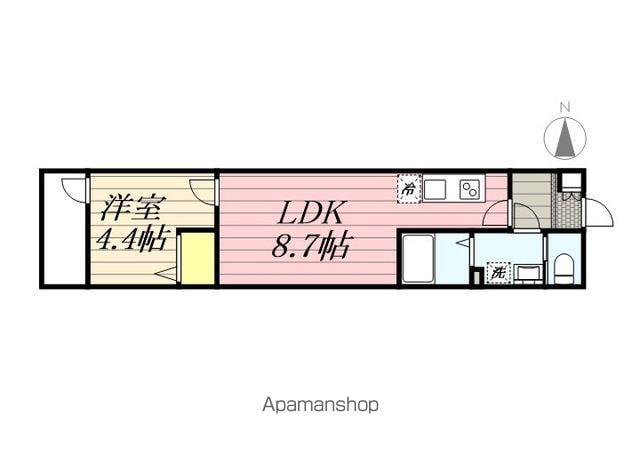 K ME(1LDK/1階)の間取り写真