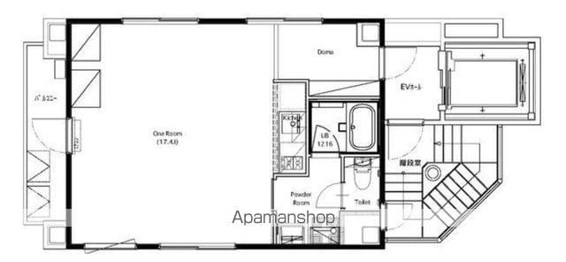 MOGARO GINZA(ワンルーム/4階)の間取り写真