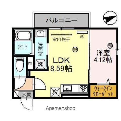 プラートコート今津(1LDK/2階)の間取り写真