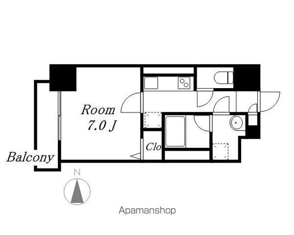 レジデンス ユウキ(1K/9階)の間取り写真