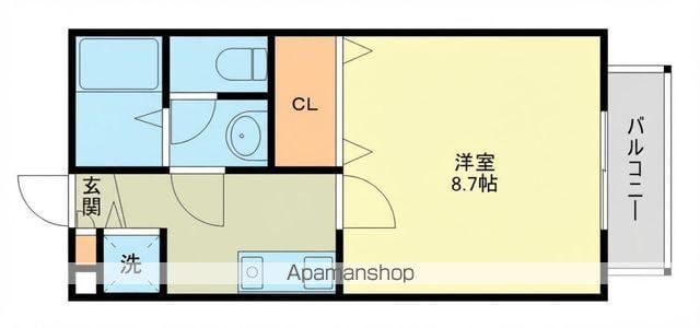 プロメッサワン(1K/1階)の間取り写真