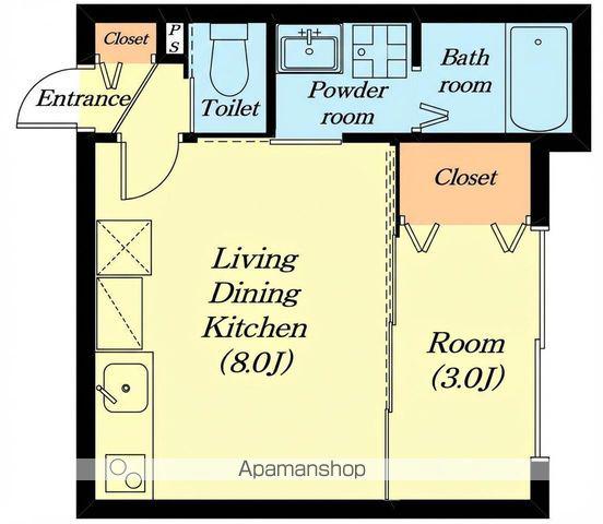 カリーナ(1LDK/2階)の間取り写真