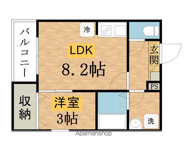 ジーメゾン八王子散田町(1LDK/1階)の間取り写真