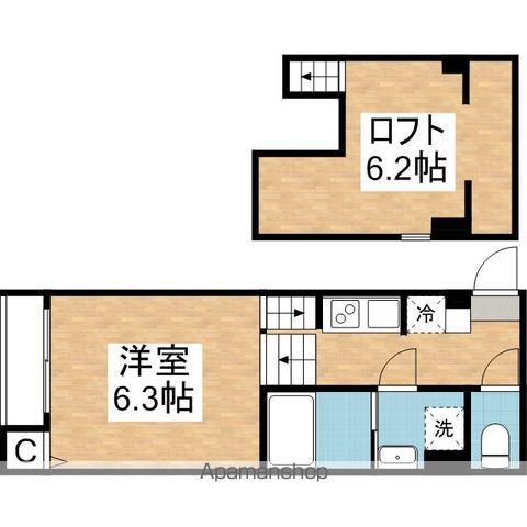 I-FLAG(1K/2階)の間取り写真