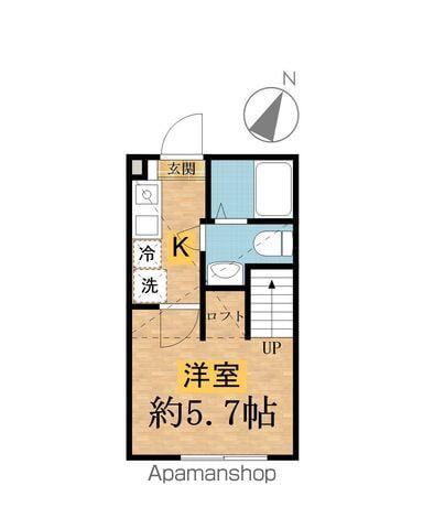 ロフトヌーク(1K/2階)の間取り写真
