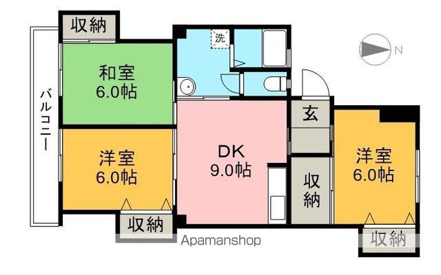 パークサイド葛島(3DK/2階)の間取り写真