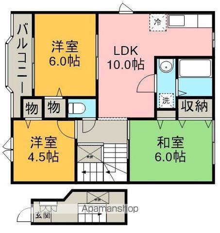 ドリカムロード(3LDK/2階)の間取り写真