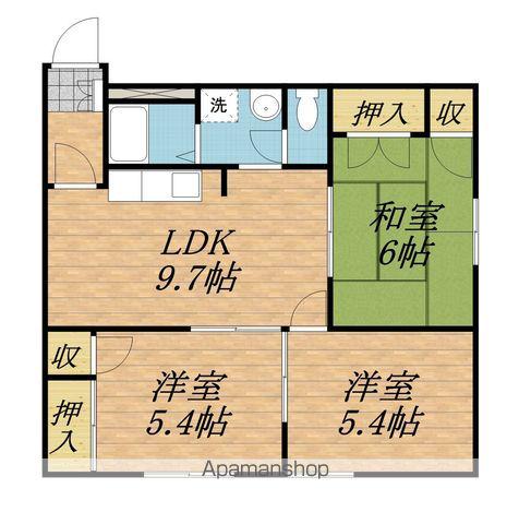 フレグランス馬見塚A(3DK/2階)の間取り写真