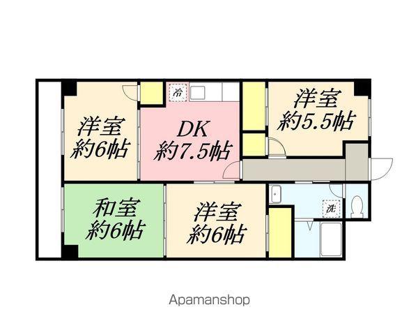 INSURANCE BLDG.XⅥ(4DK/1階)の間取り写真