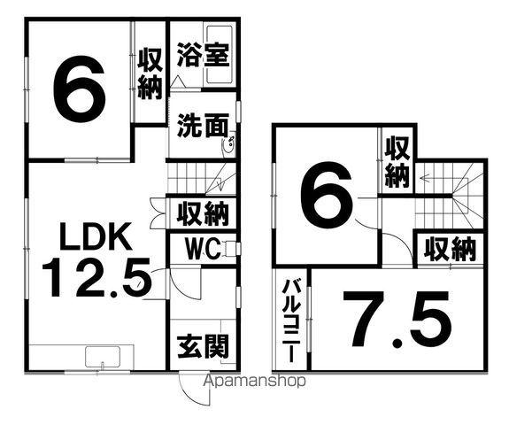 根室本線 帯広駅 徒歩23分 2階建 築22年(3LDK)の間取り写真