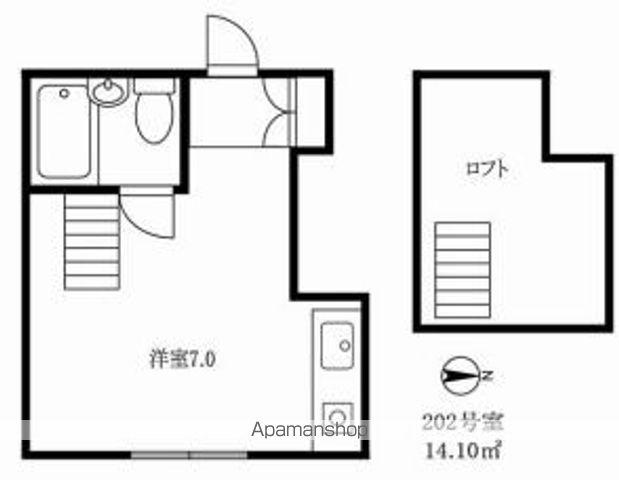 メゾンコバヤシ(ワンルーム/2階)の間取り写真