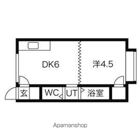 オプス澄川2・3(1DK/2階)の間取り写真