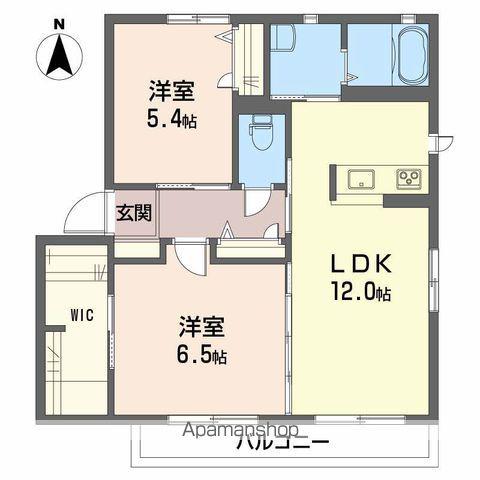アリスガーデン(2LDK/2階)の間取り写真