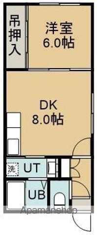 ヴァンベール(1DK/2階)の間取り写真