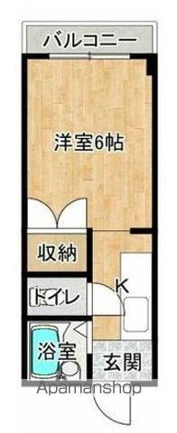 レジデンスマーズ(ワンルーム/3階)の間取り写真