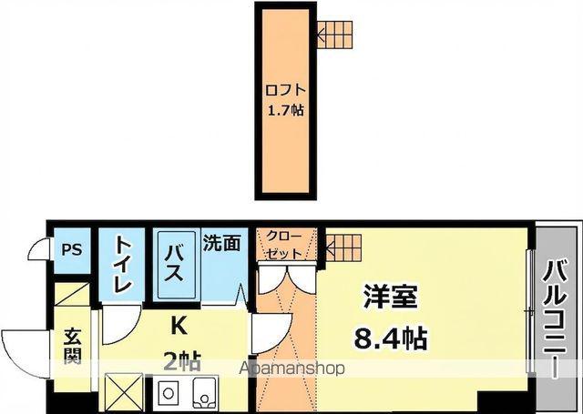 グリーンロード山手(1K/7階)の間取り写真