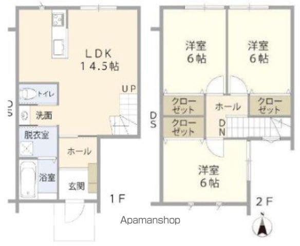 カシータ長者原さくら坂(3LDK)の間取り写真
