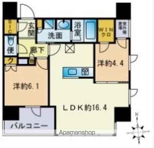 ザ・ライオンズ大濠公園(2LDK/7階)の間取り写真