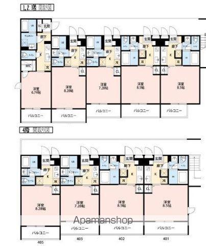 福生セイワレジデンス(1K/2階)の間取り写真