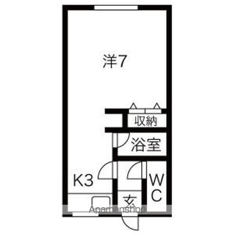 リバーサイドさくら(1K/2階)の間取り写真