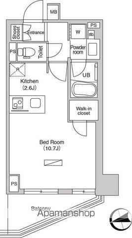 エミリブ石神井公園(ワンルーム/11階)の間取り写真