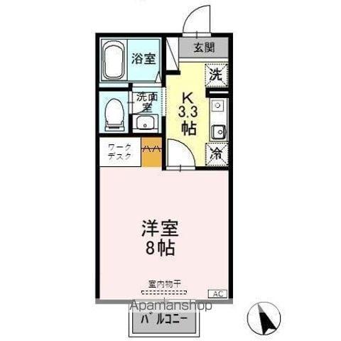 TOGETHER(1K/1階)の間取り写真