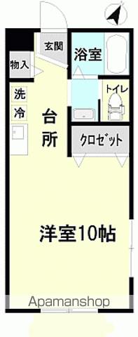 SYMPATHIQUE(ワンルーム/1階)の間取り写真