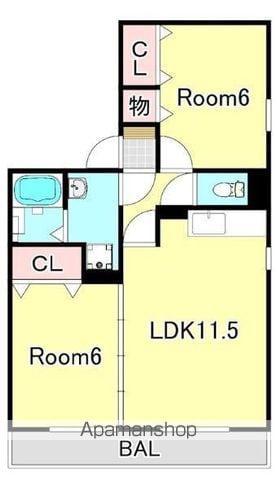 ルミナス(2LDK/2階)の間取り写真