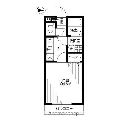 アムールこずえ(1K/1階)の間取り写真