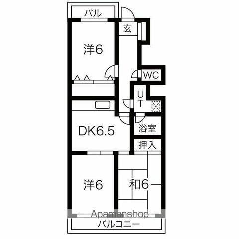 エスポア千種(3DK/11階)の間取り写真