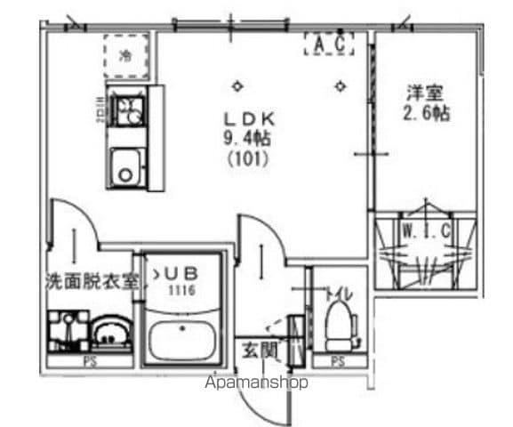 KEIAI RESIDENCE 元山Ⅱ(1LDK/1階)の間取り写真