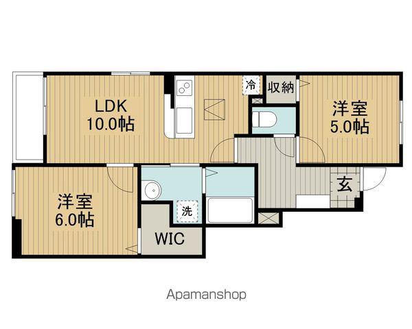 ルーチェテラス A(2LDK/1階)の間取り写真