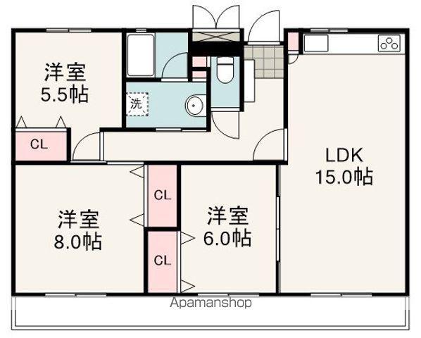 AVENIR大岩(3LDK/2階)の間取り写真