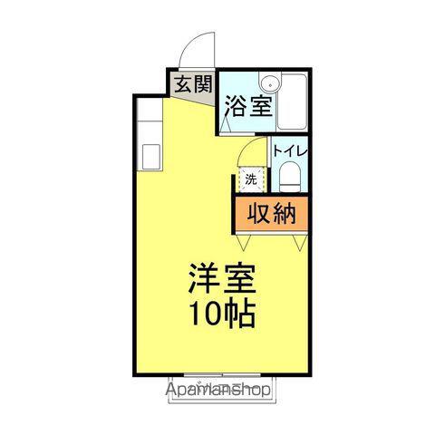 メルヴェル豊町(ワンルーム/1階)の間取り写真