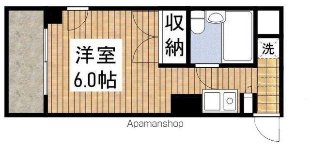 ONES RESIDENCE立川錦町(ワンルーム/1階)の間取り写真