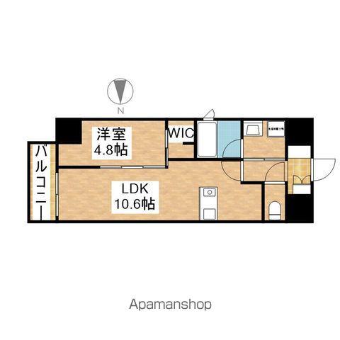 ルネフラッツ今池駅前サウス(1LDK/2階)の間取り写真